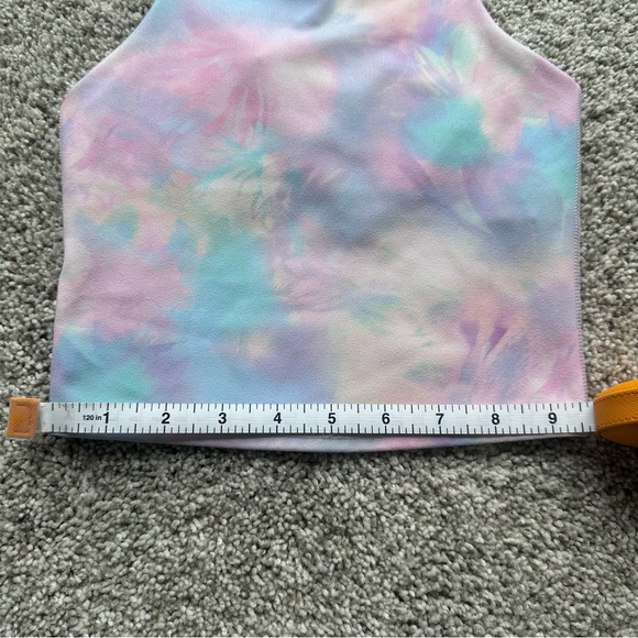 All in Motion Girls Pink Blue Purple Tie Dye Cropped Tank Top - Picture 10 of 11